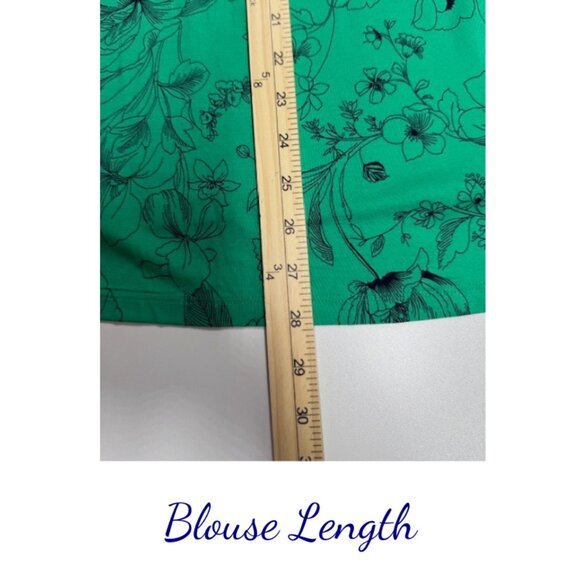Liz Claiborne Green Floral Blouse - NWT, XXL, Stylish & Versatile - Picture 5 of 8